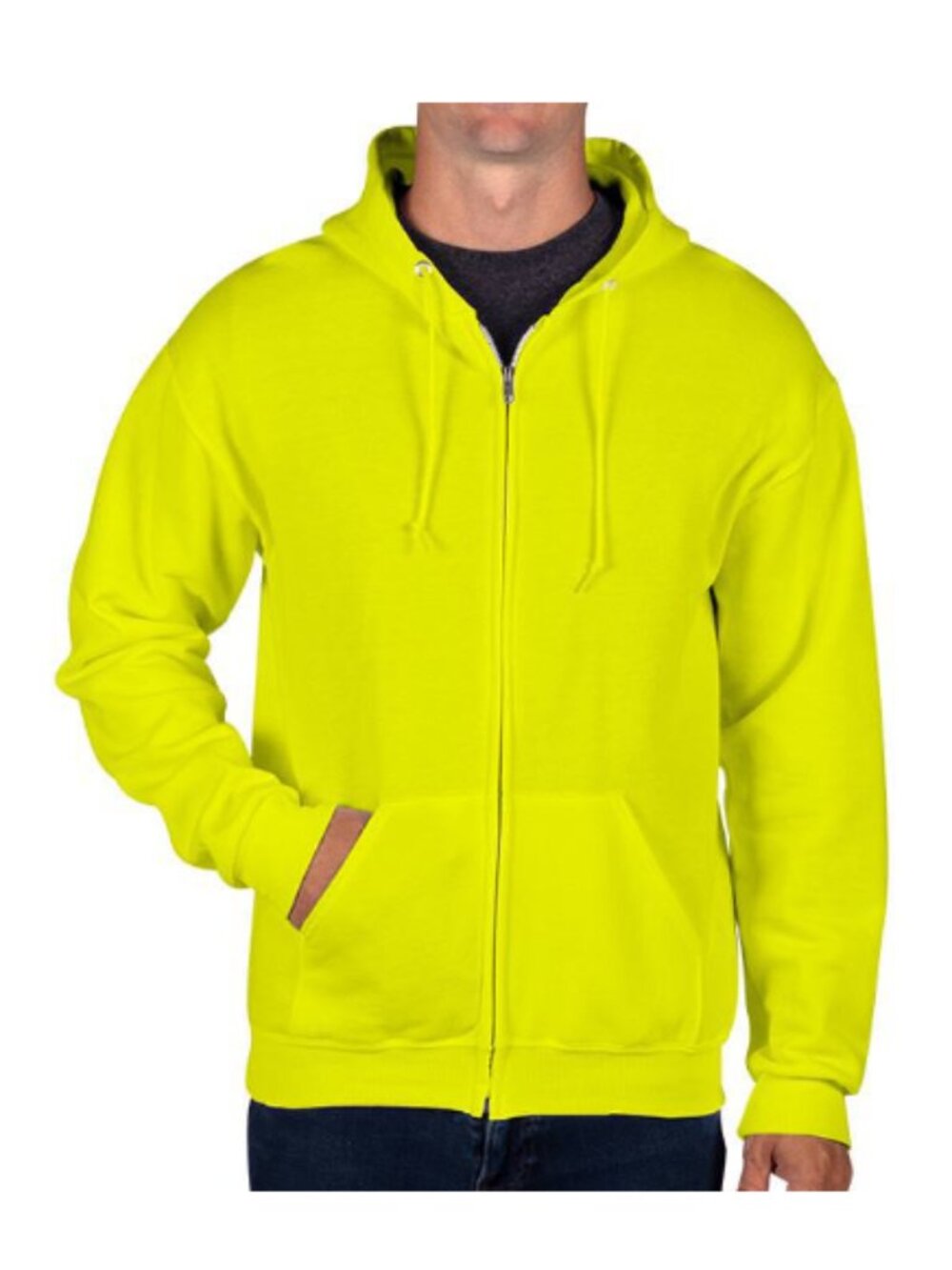 Jerzees® Nublend  Safety Colors Fleece Full-Zip Hooded Sweatshirt - Neon Green